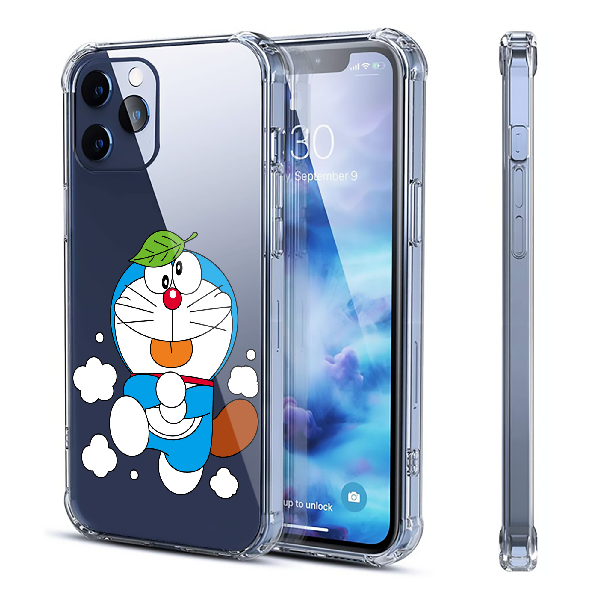 （画像用） ドラえもん Doraemon 【iPhone 12シリーズ対応】透明スマホケース（クリアソフトケース）